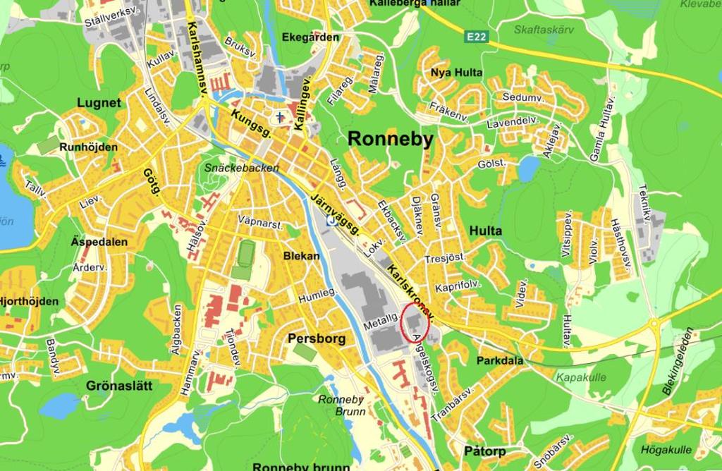 1 UPPDRAG OCH SYFTE WSP har fått i uppdrag av AB Ronneby Industrifastigheter att sammanställa hittills genomförda undersökningar av inomhusluft och byggmaterial i industrifastigheten på fastigheten