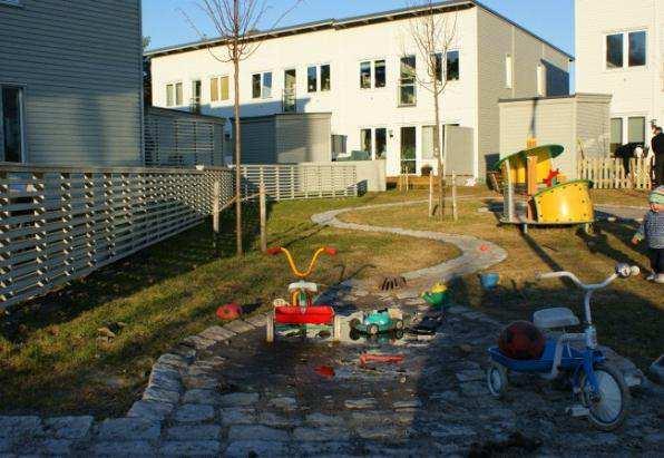 kopplas till planteringar så att bevattningsbehovet minskas.