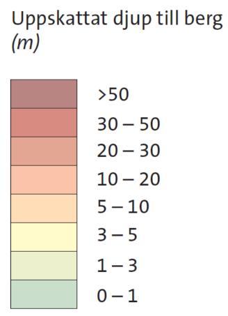 Marken de ska byggas på består av ca 5-10 meter djup postglacial lera, se figur 12 och 13 nedan. påret är idag delvis grundlagt på urberg.