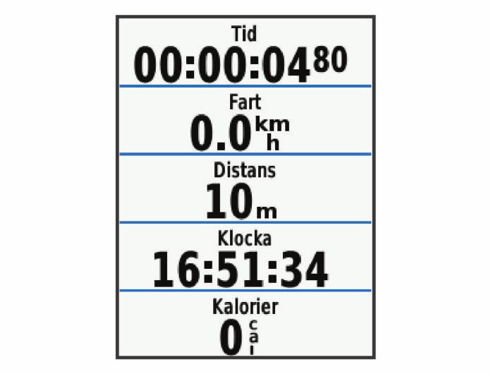 Söka satellitsignaler Det kan vara så att enheten behöver fri sikt mot himlen för att hämta satellitsignaler. Tid och datum ställs in automatiskt utifrån GPS-positionen.