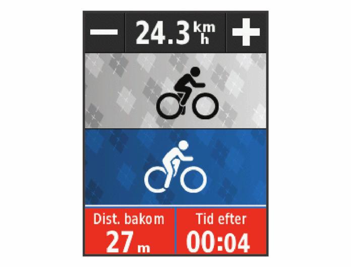 Träning Ta en cykeltur Om enheten levererades med en ANT+ sensor är de redan ihopparade och kan aktiveras under den första konfigurationen. 1 Slå på enheten genom att trycka ned.