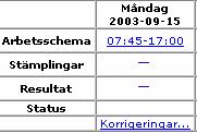 9. I fältet Namn på anställd kan du söka på exv del av namn+%, se exemplet nedan avmarkera rutan Sökning som skiljer mellan versaler/gemener för bästa sökresultat Om du