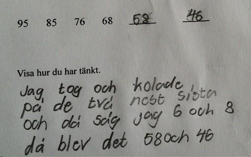 Det fnns nr exempel är elever hr nvänt strtegi, men är e enst titte på skillnen melln e två först tlen för tt fortstt tlföljen.