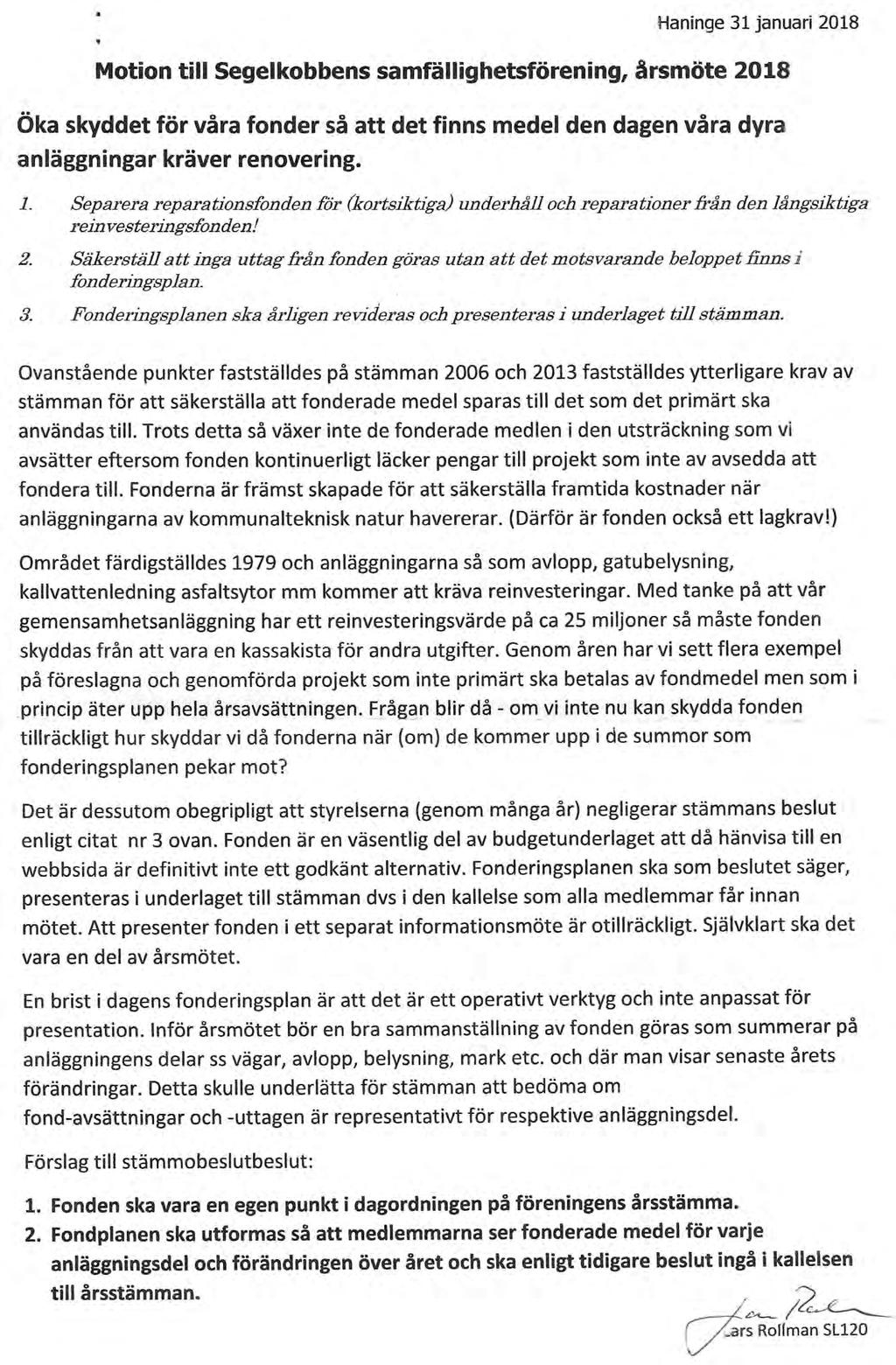Motion 3: Öka skyddet