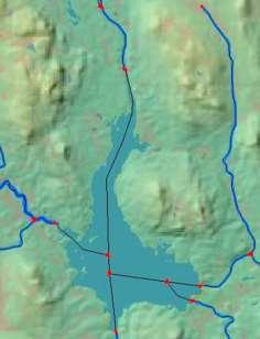 Styrgruppen 138 (147) stomlinje noder Figur 31 Stomlinjer och noder i ett geometriskt nätverk Ett geometriskt nätverk används