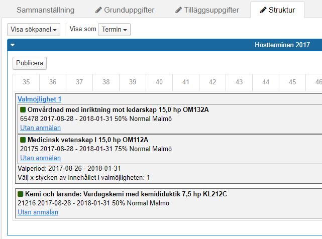 Publicera struktur För att publicera innehåll: 1.