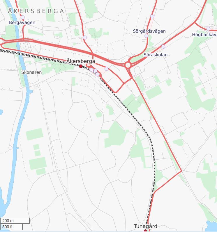 3 KOLLEKTIVTRAFIK I dagsläget finns det inte någon kollektivtrafik i direkt anslutning till den planerade skolan.