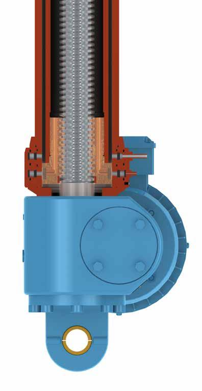 NÄRA NOLL I MILJÖPÅVERKAN Swedrives elmekaniska cylindrar ersätter pneumatiska och hydrauliska cylindrar som sedan länge stått för de stora volymerna gällande linjära rörelse.