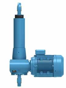 ELMEKANISK CYLINDER MCT150 Upp till 150kN slaglängd 0-2300mm Hastighet 228-4584mm/min A 0 Ø52-0,1 40 Fläns för rotationslåsning Ø 130 Detalj A (Gäller båda ändar) D Mått för motor (mm)
