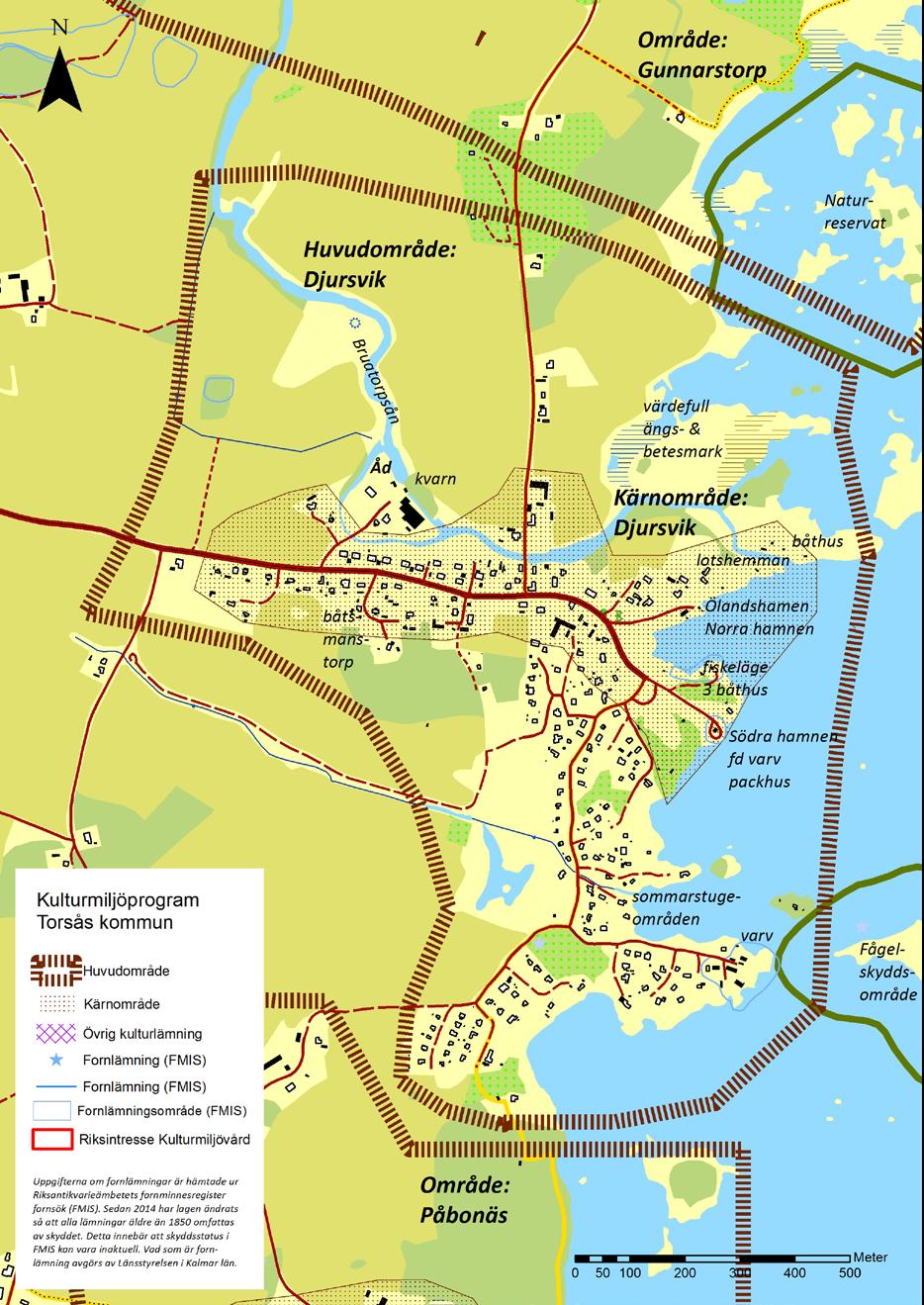 Huvudområdet är att betrakta som ett område som förstärker förståelsen för kärnområdet. Generellt ges inget särskilt skydd för huvudområdet.