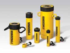 Enerpacs hydrauliska cylindrar CYLINDRAR FÖR ALLMÄN ANVÄNDNING BOTTENPLATTOR FÖR CYLINDRAR LÅGBYGGANDE CYLINDRAR RC-SERIEN, STANDARD INDUSTRICYLINDER Lagersystemet absorberar snedbelastningar för att