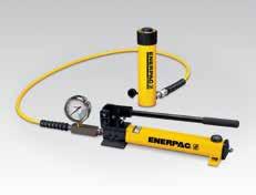 POWER-BOX BÄRBARA VERKTYGSUPPSÄTTNINGAR Robust verktygslåda som är lätt att bära Innehåller en enkelverkande cylinder, lätt handpump P-392 med två hastigheter, mätaradapteranordning,,8 meter slang