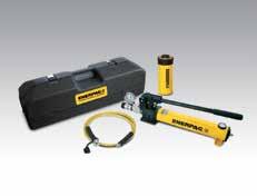 DEN MÅNGSIDIGA HYDRAULISKA VERKTYGSLÅDAN Med handpump, slang, cylinder/cylindrar, mätare, adapter Snabbkonfiguration för -, drag-, lyft-, press-, utdragnings-, spridnings- och tvingkrafter.