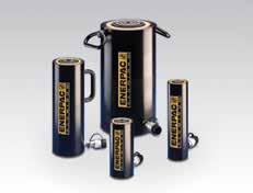 Enerpacs hydrauliska cylindrar ALUMINIUMCYLINDRAR - LÄTTVIKTIGA DUBBELVERKANDE CYLINDRAR RAC-SERIEN, ENKELVERKANDE, FJÄDERRETUR Lättviktig, lätt att bära och placera Handtag är standard på