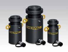 Enerpac högtonnagecylindrar ENKELVERKANDE, HÖGTONNAGE DUBBELVERKANDE, HÖGTONNAGE LÅSMUTTERCYLINDRAR, HÖGTONNAGE HCG-SERIEN, ENKELVERKANDE, TYNGDKRAFTSRETUR Härdad yta som är beständig mot