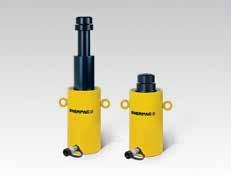 Enerpac högtonnagecylindrar och teleskopiska cylindrar LÅGHÖJDSCYLINDRAR MED LÅSMUTTER SUPERPLANA CYLINDRAR TELESKOPISKA CYLINDRAR LPL-SERIEN, ENKELVERKANDE, TYNGDKRAFTSRETUR Låsmutter möjliggör