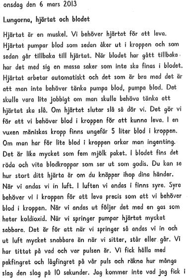 Personifierad och encyklopedisk ämnesstämma 1303-2-11F Liberg, C. (2015). Content, Voices and Writer Positions in Students Written Informational Texts in Early School Years.