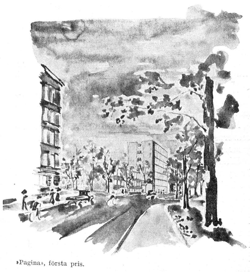 Inför byggandet av en ny handelshögskola i Göteborg utlystes en arkitekttävling 1947 och året därpå presenterades det vinnande förslaget.