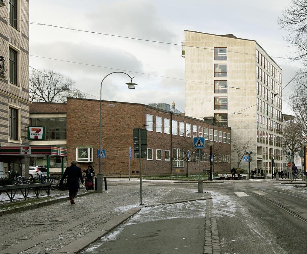 Handelshögskolan, tävlingsområdet i förgrunden.