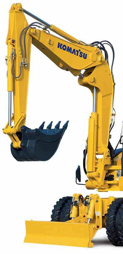 En översikt Den nya kompakta midi-grävmaskinen PW98MR-6 är resultatet av expertis och teknologi som Komatsu har utvecklat utifrån 80 års erfarenhet.