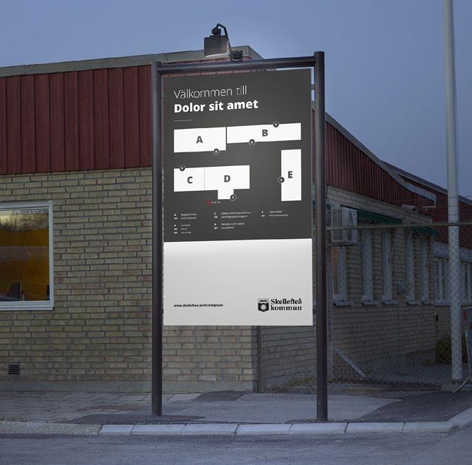 SIDAN 12 Informationsskyltar Hänvisnings- och informationsskyltar Inom större områden och på byggnader kan orienteringstavlor vara nödvändiga för att hjälpa besökaren att hitta rätt.