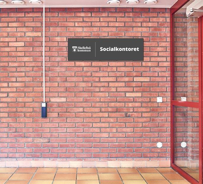 SIDAN 8 Verksamhetsskyltar Inomhus I byggnader där flera olika verksamheter bedrivs kan exteriöra verksamhetsskyltar kompletteras med interiöra skyltar för att hänvisa och för att hjälpa till att