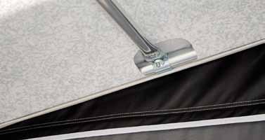 402,- Accessoires Easy-Lock stormlinor (2-st sidovägg/ 3-st front) Gardiner Easy-Powergrips mot extra kostnad för stålram 230 cm djup!