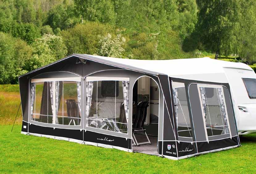 Atrium 300 Tilbehör Easy-Lock stormlinor (förtält: 2 st; Castel/Patio: 3 st) Castel soltak / Plus-paket Patio soltak Sidoväggar till Castel/Patio i färg Atrium, med fönster Jolax fortaltsmatta -
