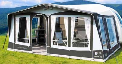 (sida 2) Fönstermarkis Solair fönstermarkis Walker campingstolar: Kapas-Black Vindskydd WS-4 eller WS-1 Stativspännare Utbyggnad med dörr; kan monteras på båda sidor; i färg Atrium Innertält för