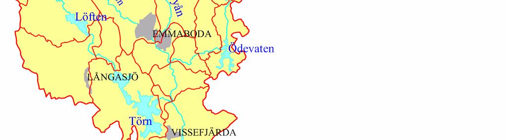 Törn är avrinningsområdets största sjö och dess vatten hamnar i Lyckebyåns huvudfåra genom Linneforsån.