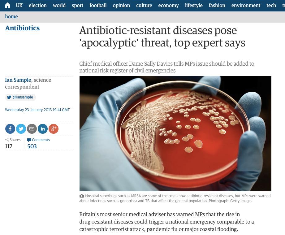 Antibiotic resistance diseases pose