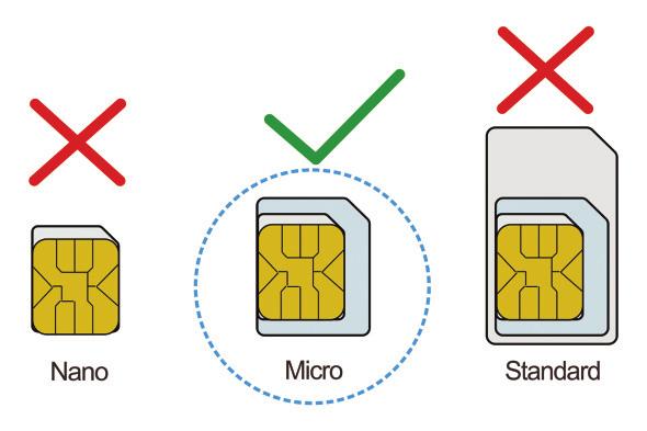 SE 2. Sätt in ett micro-sim-kort i micro-sim-kortplatsen. VARNING!
