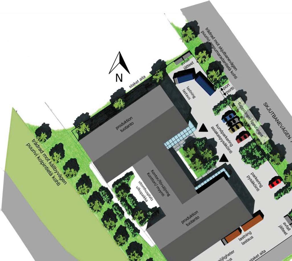Bilaga 8 Liite 8 KVARTERSPLAN STADSDEL, PIRILÖ KORTTELISUUNNITELMA KAUNPUNGINOSA, PIRILÖ Zon A Detaljplanebestämmelser; Del av område som bör planteras Asemakaavamääräys;