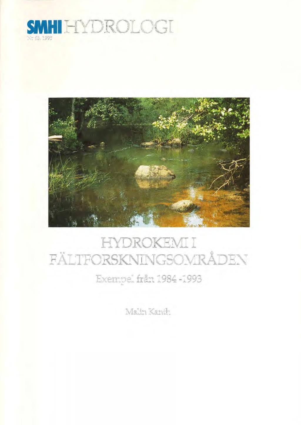 SMHI HYDROLOGI