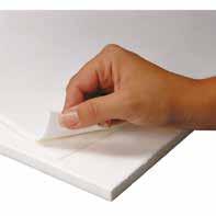 Plaster och material Kushionflex polstring Ett stabilt material med tjocklek 3,2 mm som inte kan komprimeras fullständigt. Avsett för polstring av ortoser.