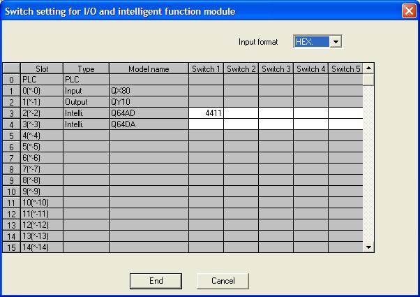 5.1 Val av signaltyp I GX IEC Developer väljs signaltyp på följande sätt: Välj Parameter,PLC, I/O assignment och sedan Switch Setting.