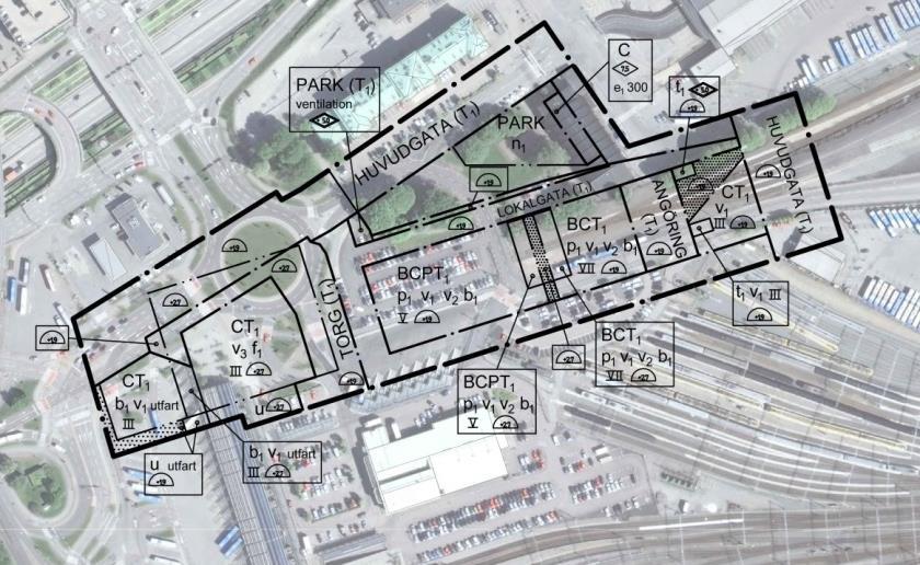 1 Bakgrund och syfte Detta trafikutformnings-pm är ett koncept som ingår som bilaga till Detaljplan för Västlänken Station Centralen inom stadsdelen Gullbergsvass.