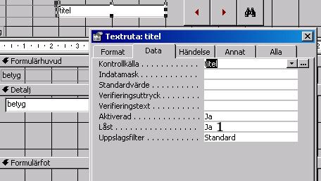 Grundinställningen i Access är att alla fält går att redigera, dvs att det går att lägga till eller förändra data. Det är inte alltid detta är önskvärt.