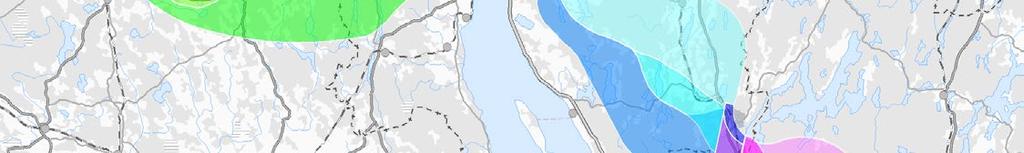 För varje delområde redovisas även miljöaspekterna samlat i ett rosdiagram. Delsträckor och delområden visas i figur S.12.