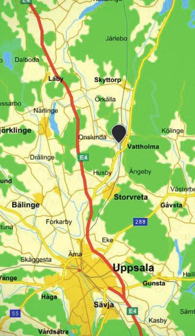Hitta till auktionen Från E4 norrifrån: Tag avfart 190 (Forsamotet) mot Vattholma. Efter 6 km sväng höger mot Uppsala i T- korsning, kör 500 meter.