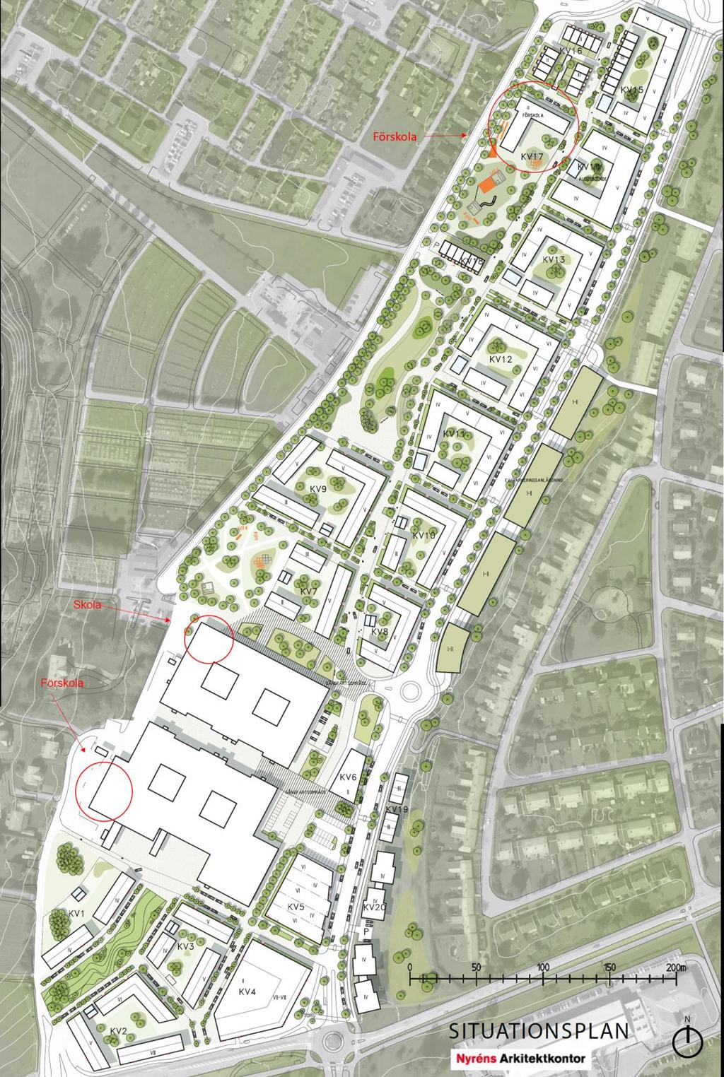 RAPPORT 15 Figur 3. Planerad bebyggelse inom planområdet.