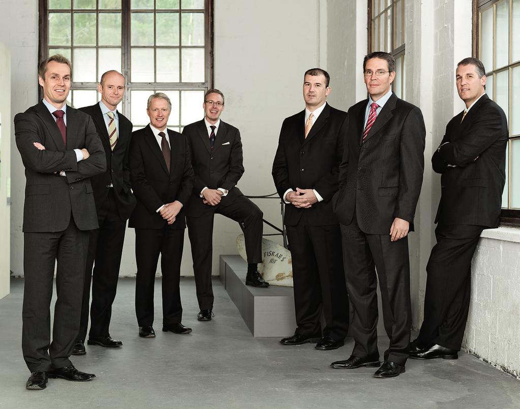 Ledningen för affärsområden På bilden från vänster Jaakko Autere, Thomas Enckell, Lars Gullikson, Tomas Landers, Jason R. Landmark, Juha Lehtola och Paul Tonnesen. 10 Jaakko Autere f.