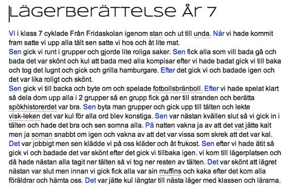 Färg - ett verktyg för att utveckla förmågan att formulera sig i skrift Vi tycker att alla barn har rätt till utbildning. Det är orättvist som det är nu.