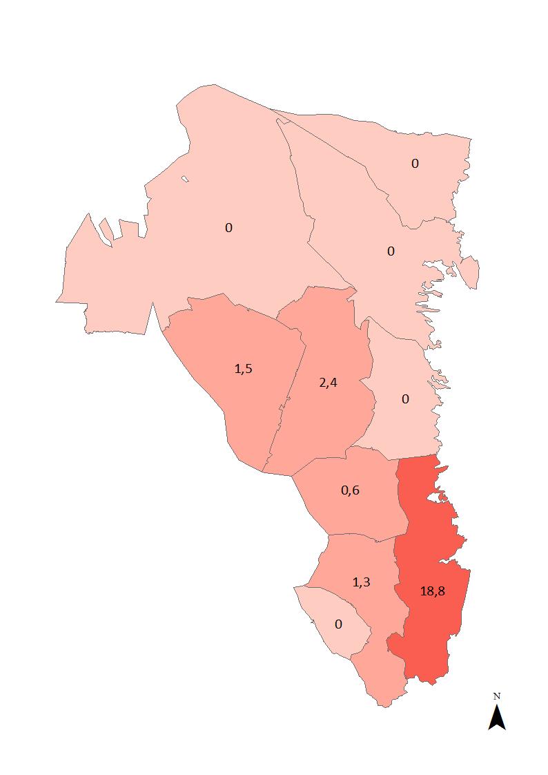 31 6 BOSTADSFÖRSÖRJNINGSARBETET Figur 17: beviljade bidrag till kommuner