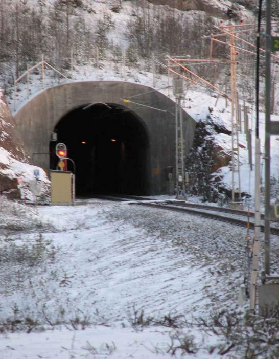 I tunnlar där minimalt nedhäng önskas. Man kan anta att i tunnlarna är det en omgivningstemperatur på +7ºC. I tunnelmynningarna kan både högre och lägre temperatur fås.