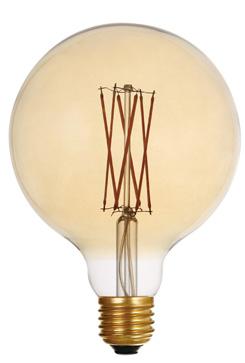 550lm, 2700K E27 10 210 16 A 8714681367636 LED filament amber kronform BESKRIVNING SOCKEL ENERGI 9 373036 3,5W, 220lm, 2100K, B35,