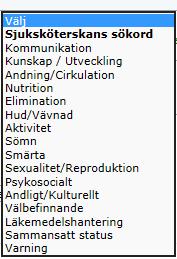 Mottagande journal visar anteckningen med blågrå färg. Pekar du i den vita fältet så visar en etikett Mottagen från annan journal. Symbolen för att skicka visas inte.