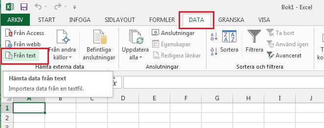 Starta Excel skapa