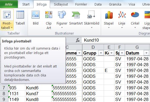 Sida 15 av 44 INFOGA Exceltabell, fördelar (Infoga) Fördelar med Exceltabeller Autofilter automatiskt Man slipper låsa fönsterrutor för att se rubriker.