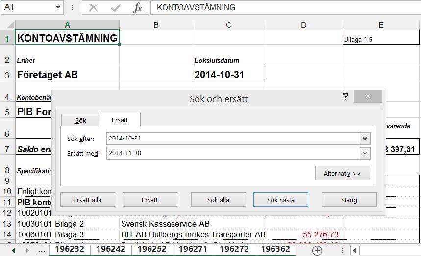Sida 8 av 44 Mata in data Autofyll Första värdet i en känd serie + Mata in